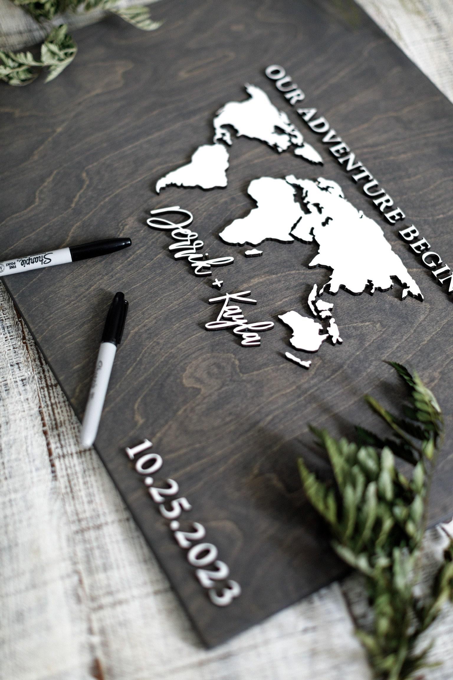 The Voyager | 3D Wood Guest Book Sign by Small Town Timbers