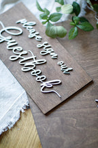 The Florence | 3D Wood Guest Book Sign by Small Town Timbers