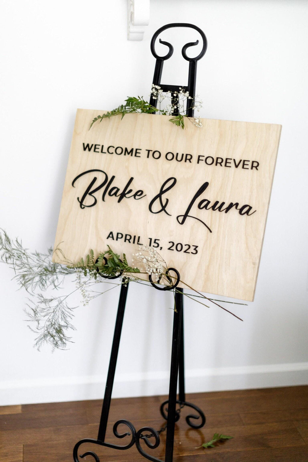 The Waterford Vale | 3D Wood Wedding Welcome Sign by Small Town Timbers