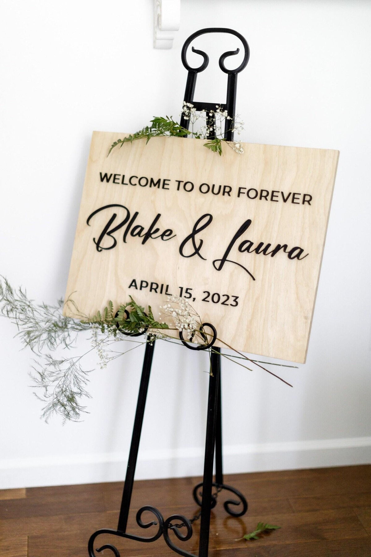 The Waterford Vale | 3D Wood Wedding Welcome Sign by Small Town Timbers