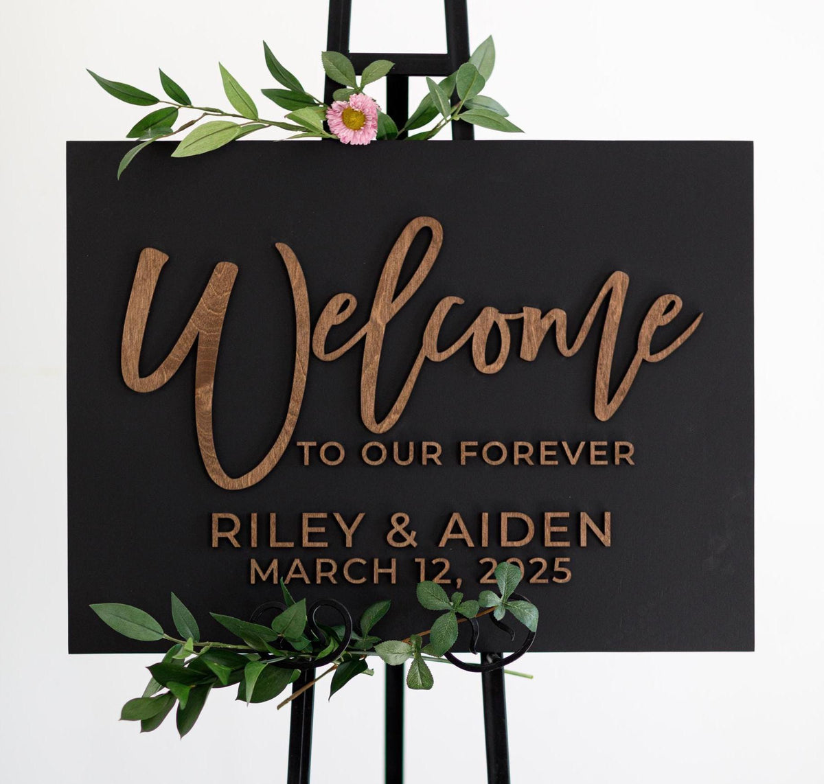 The Juliet | 3D Wood Wedding Welcome Sign by Small Town Timbers