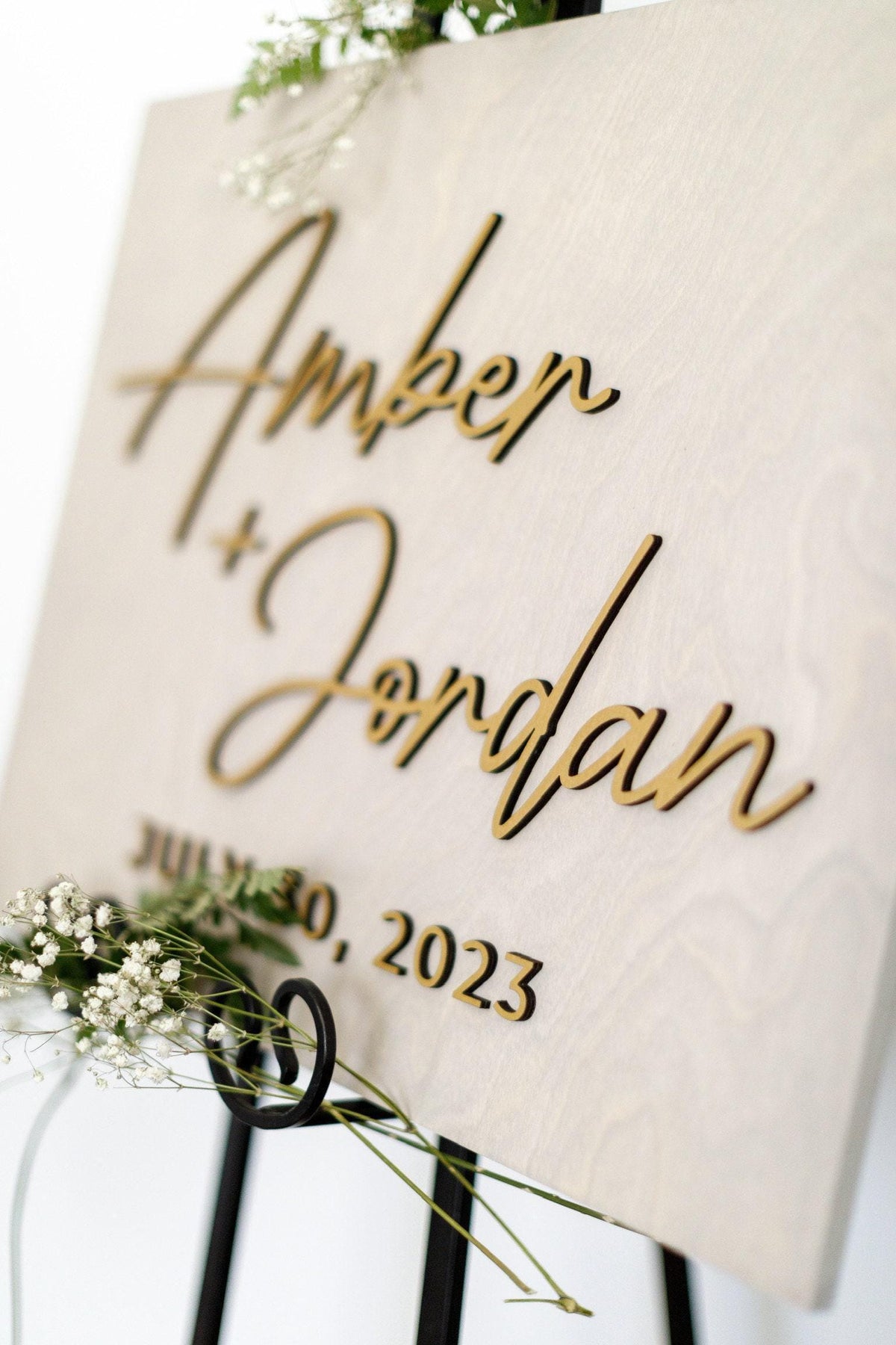 The Swan House | 3D Wood Wedding Welcome Sign by Small Town Timbers