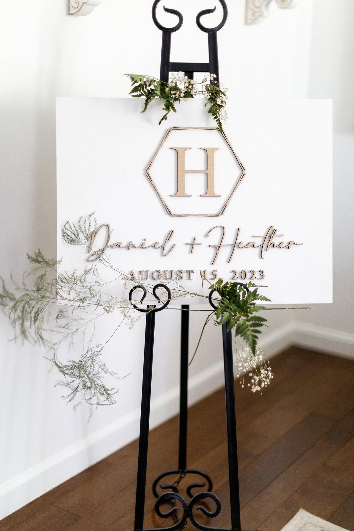 The Petal Arbor | 3D Wood Wedding Welcome Sign by Small Town Timbers