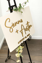 The Wellesley | 3D Wood Wedding Welcome Sign by Small Town Timbers