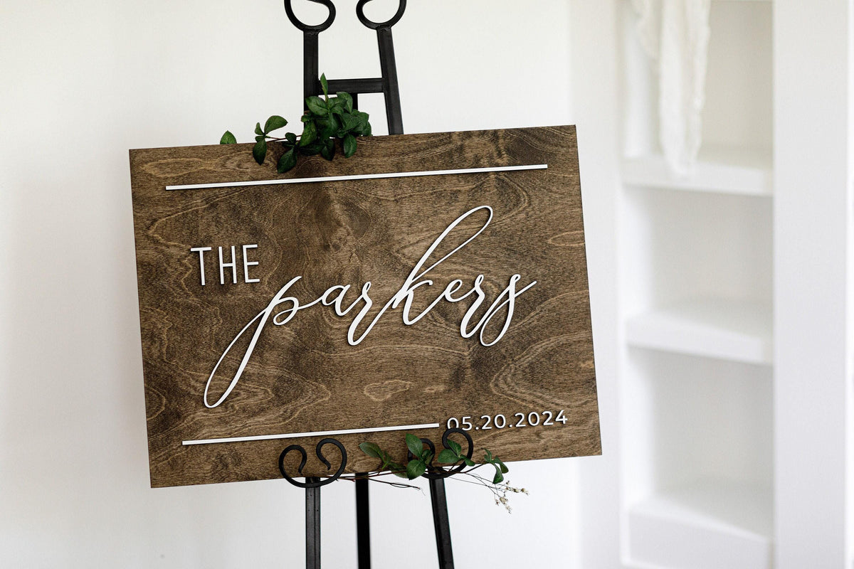 The Inglewood | 3D Wood Wedding Welcome Sign by Small Town Timbers