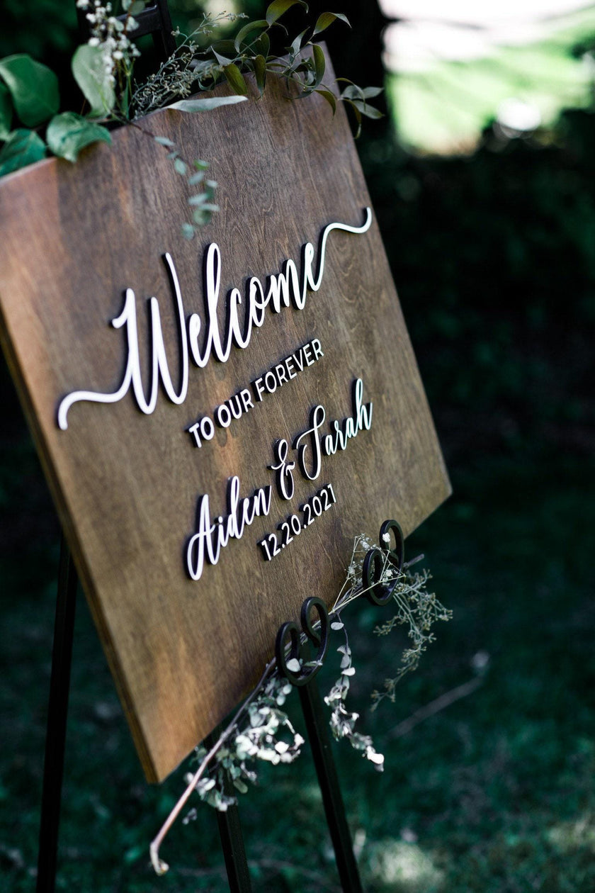 The Briar Lane | 3D Wood Wedding Welcome Sign by Small Town Timbers