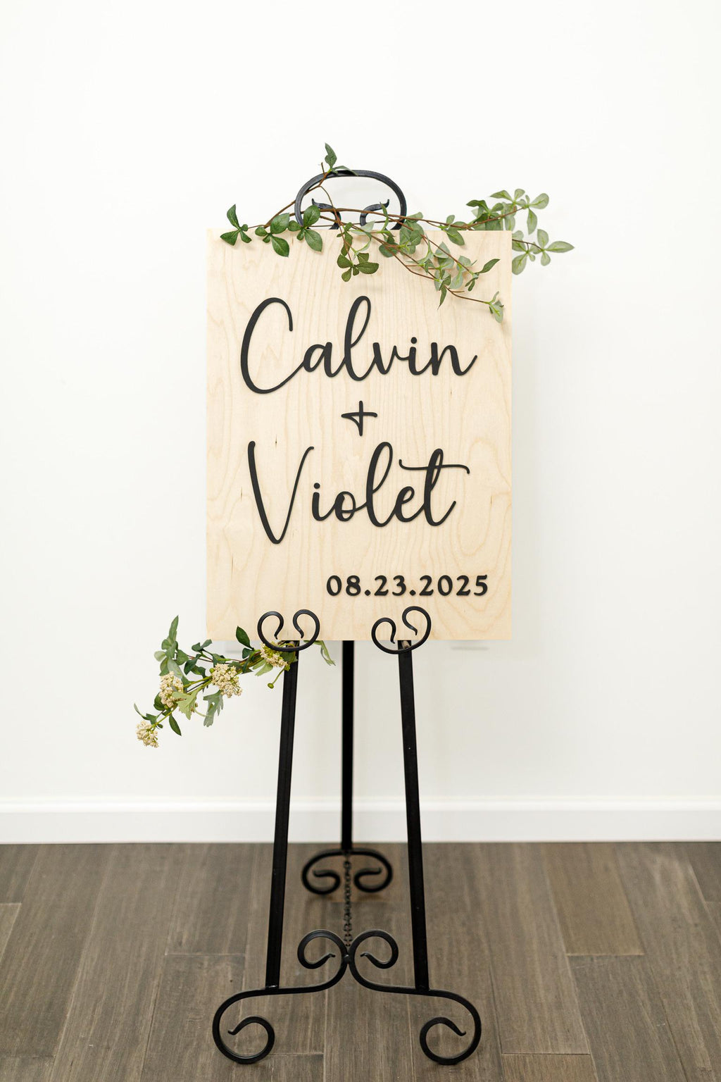 The Priscilla | 3D Wood Wedding Welcome Sign by Small Town Timbers