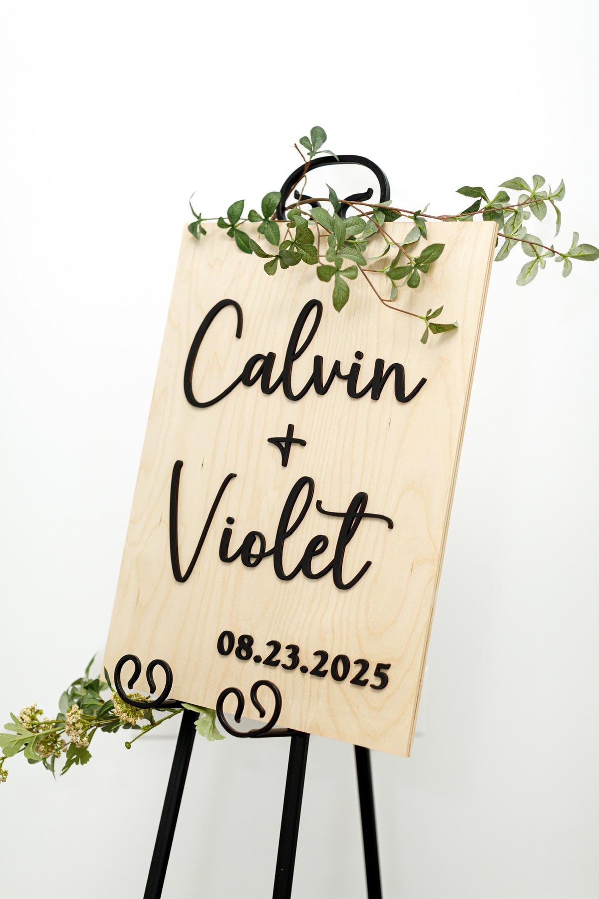 The Priscilla | 3D Wood Wedding Welcome Sign by Small Town Timbers