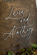 The Dew Walk | 3D Wood Wedding Welcome Sign by Small Town Timbers
