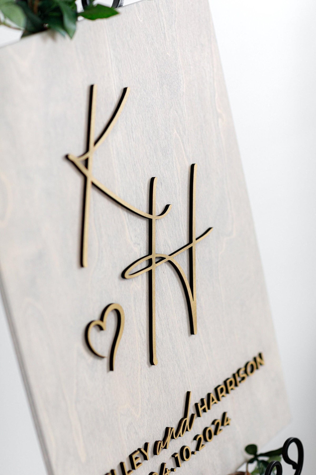 The Bancroft | 3D Wood Wedding Welcome Sign by Small Town Timbers