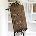 The Iris | 3D Wood Wedding Welcome Sign by Small Town Timbers