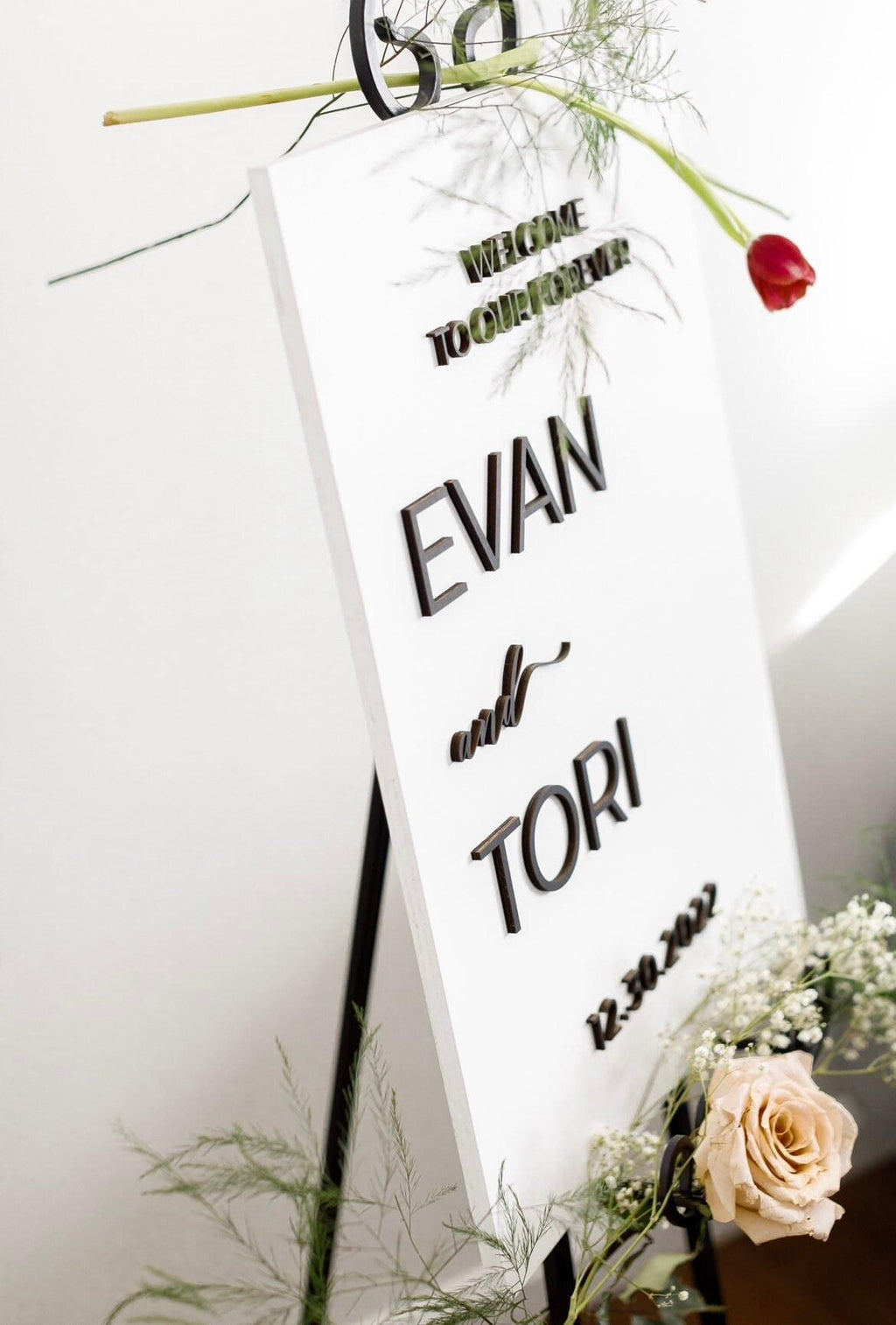 The Holloway | 3D Wood Wedding Welcome Sign by Small Town Timbers