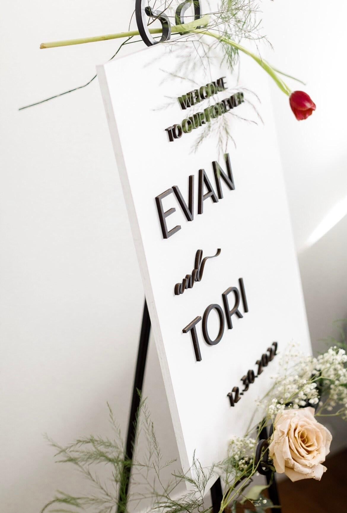 The Holloway | 3D Wood Wedding Welcome Sign by Small Town Timbers