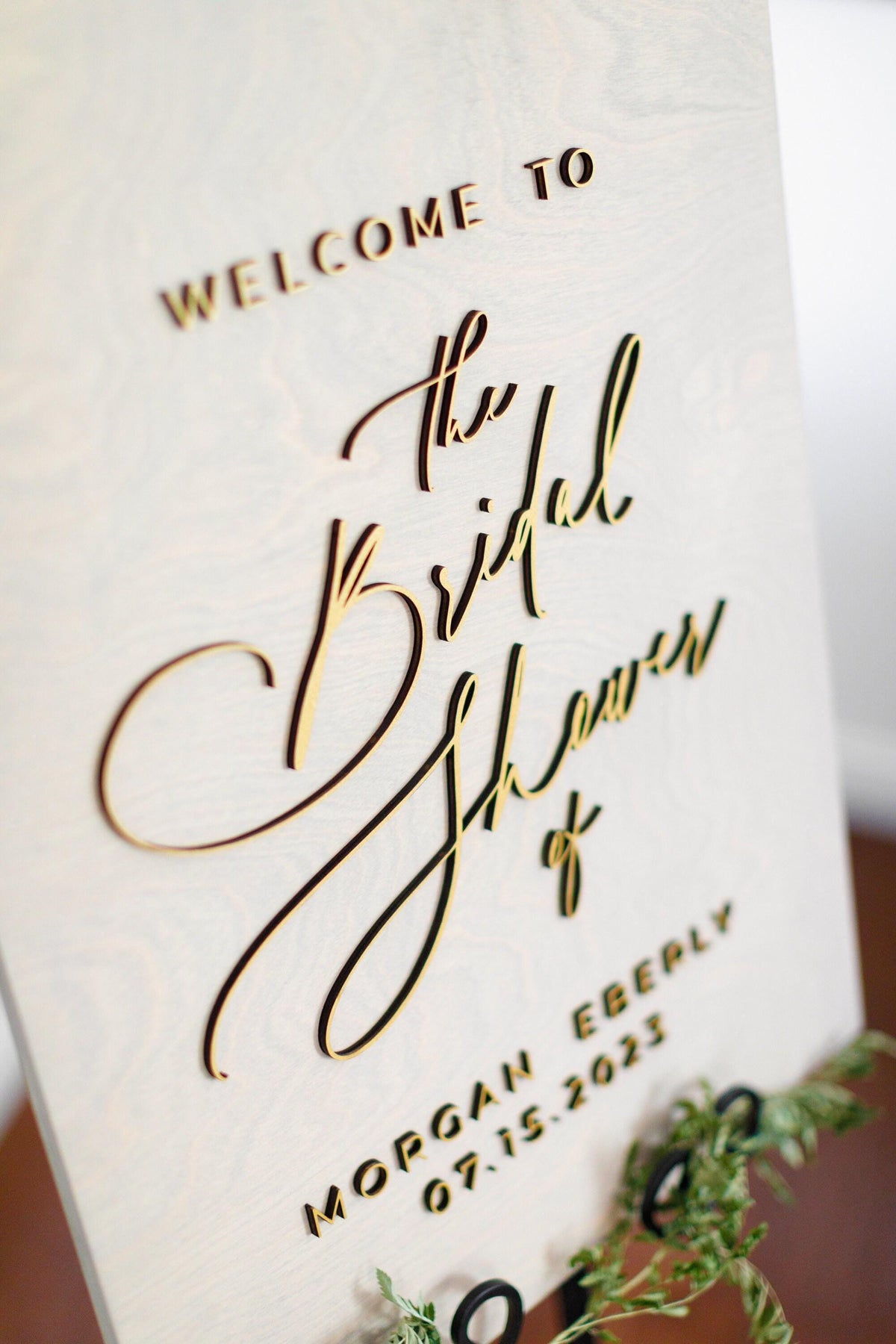 The Brighton | 3D Wood Wedding Welcome Sign by Small Town Timbers