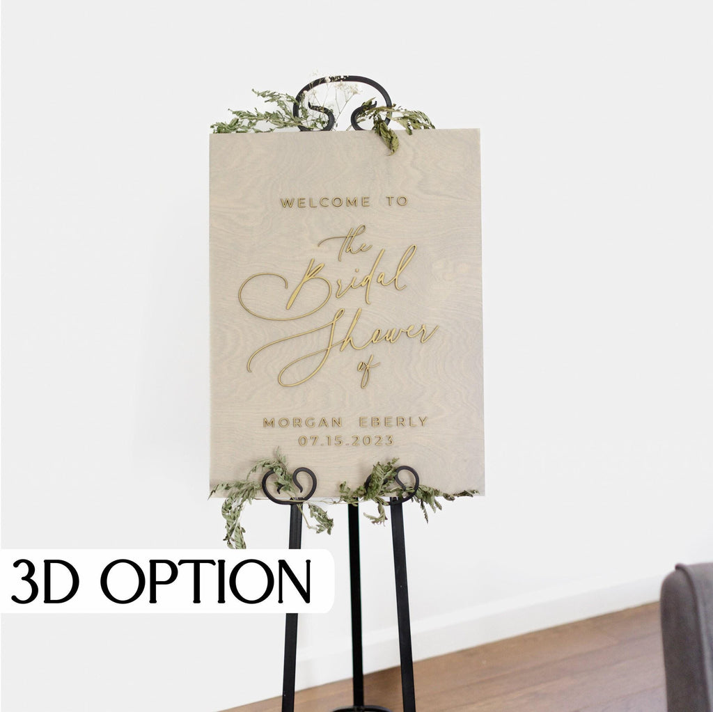 The Brighton | 3D Wood Wedding Welcome Sign by Small Town Timbers