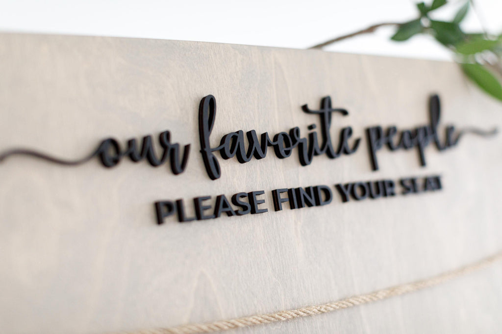 The Oakmont | Wood Seating Chart Sign by Small Town Timbers