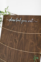 The Sparrow Sands | Wood Seating Chart Sign by Small Town Timbers