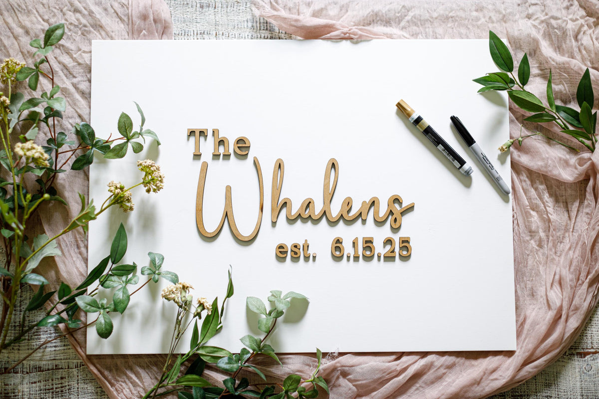 The Finley | 3D Wood Guest Book Sign by Small Town Timbers