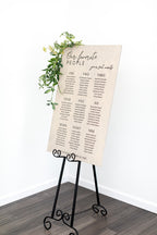 The Henley | Wood Seating Chart Sign by Small Town Timbers