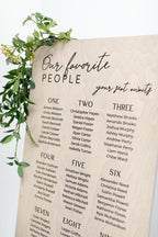 The Henley | Wood Seating Chart Sign by Small Town Timbers