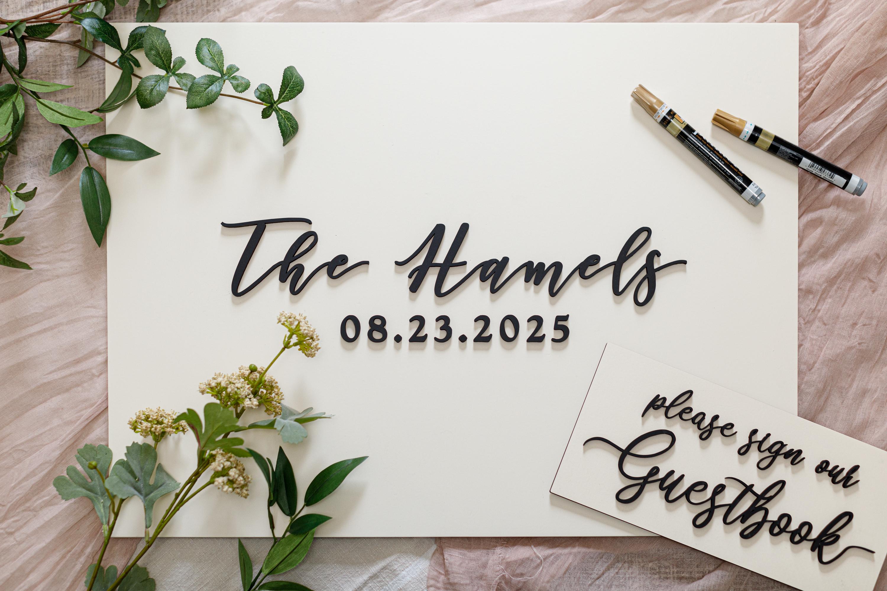 The Juniper | 3D Wood Guest Book Sign by Small Town Timbers