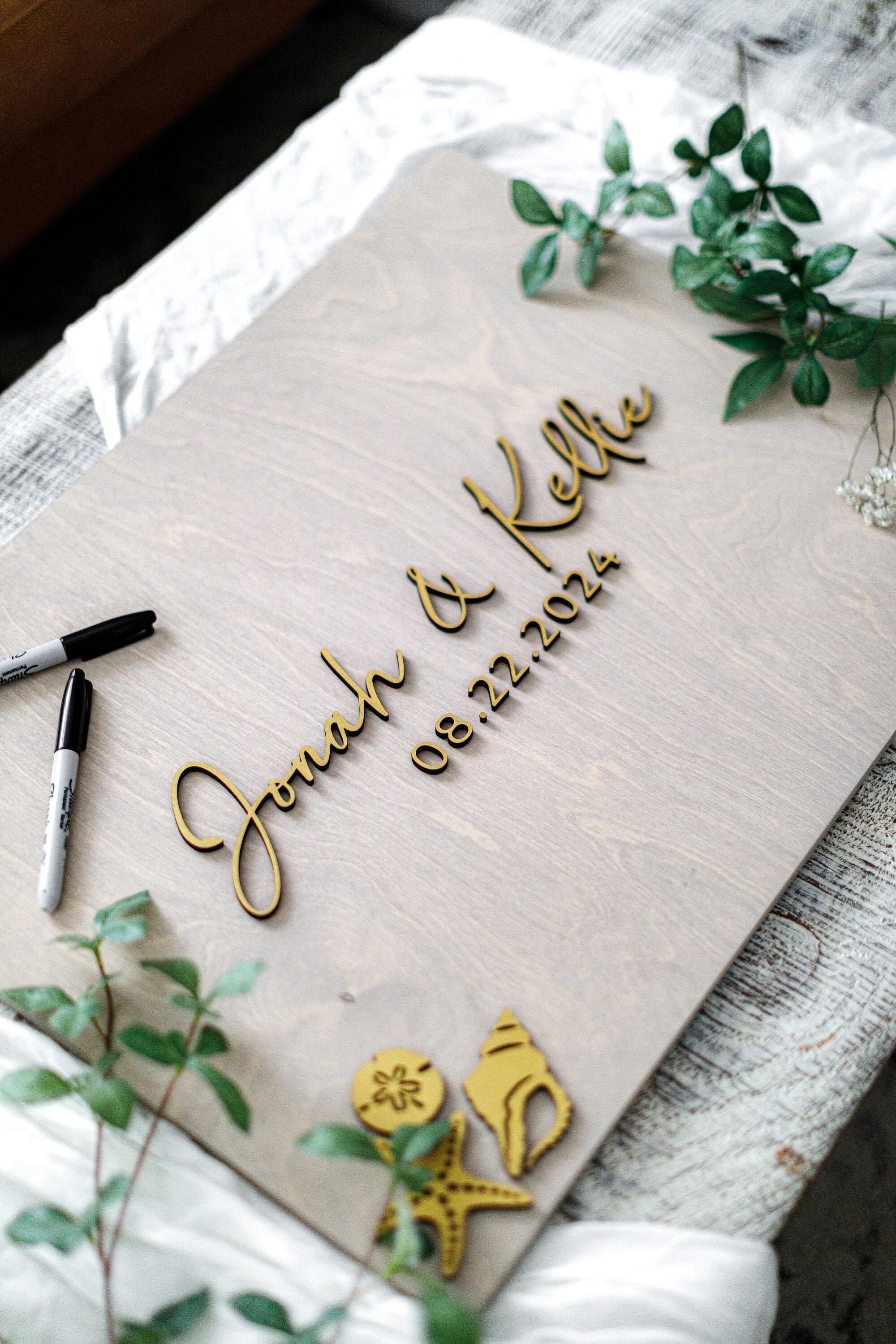 The Sandpiper | 3D Wood Guest Book Sign by Small Town Timbers