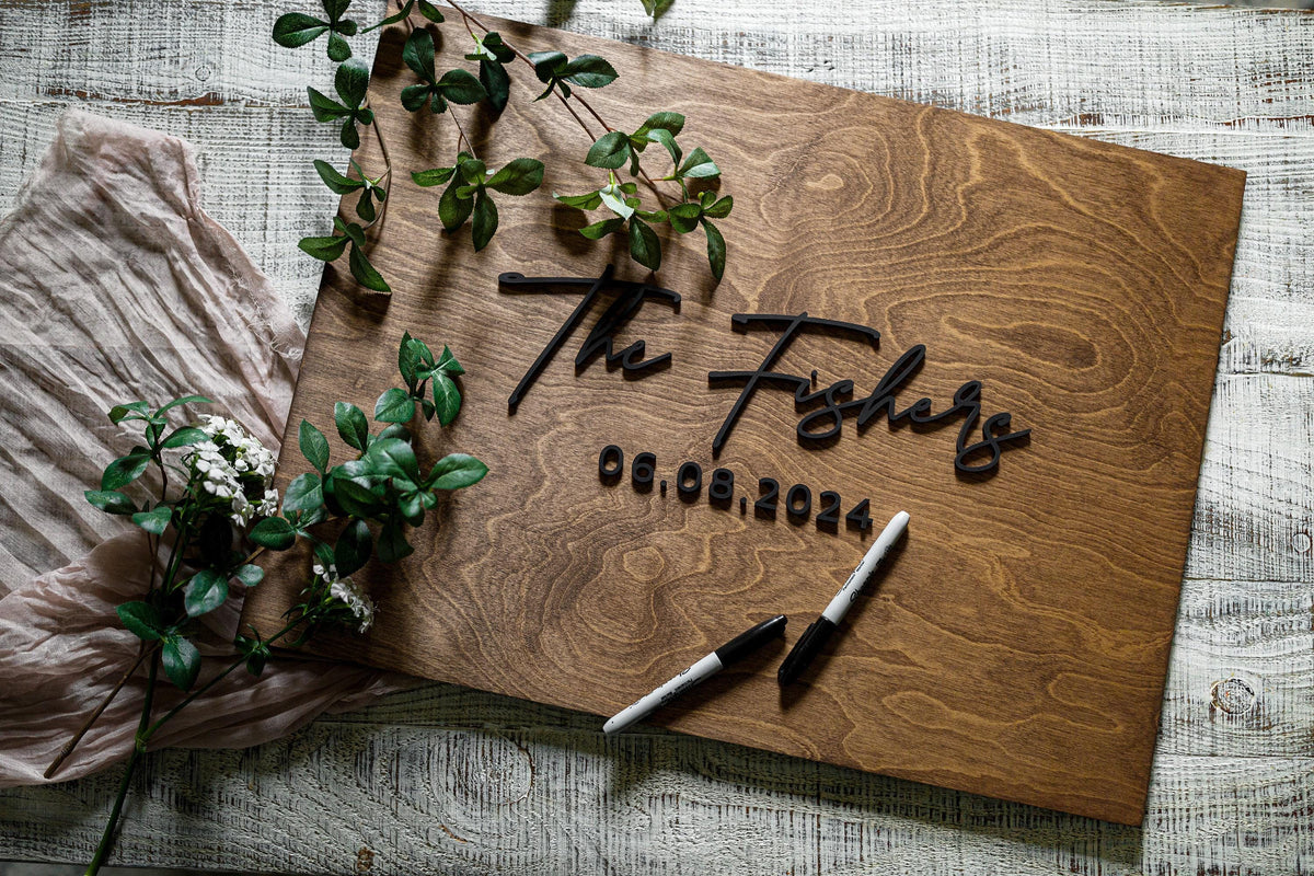The Bristol | 3D Wood Guest Book Sign by Small Town Timbers