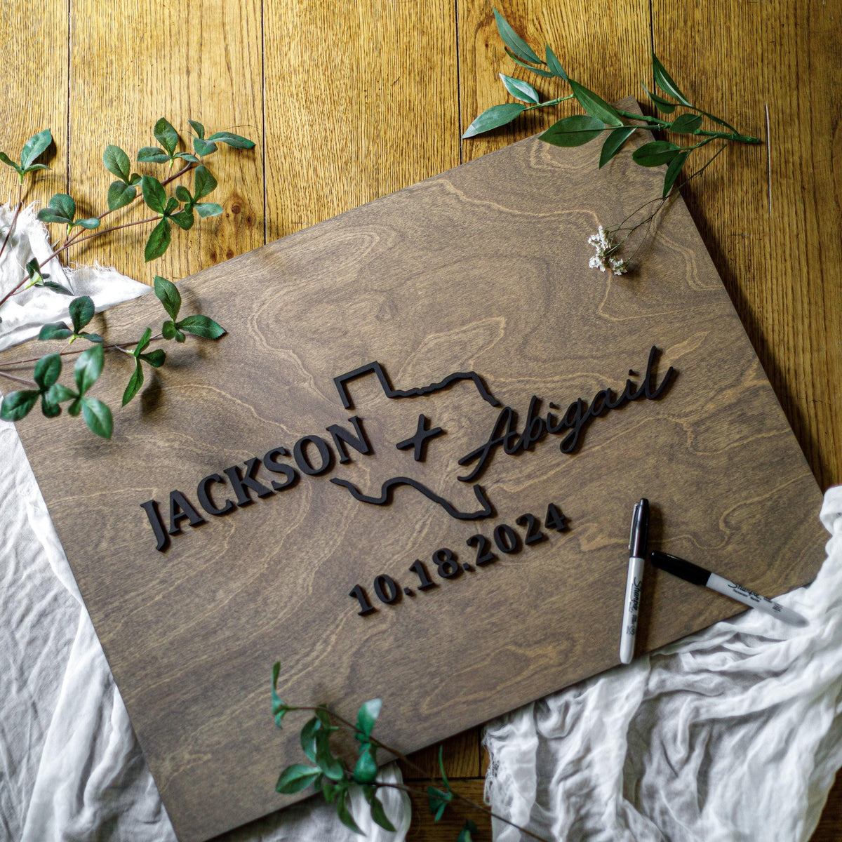 The Lone Star | 3D Wood Guest Book Sign by Small Town Timbers