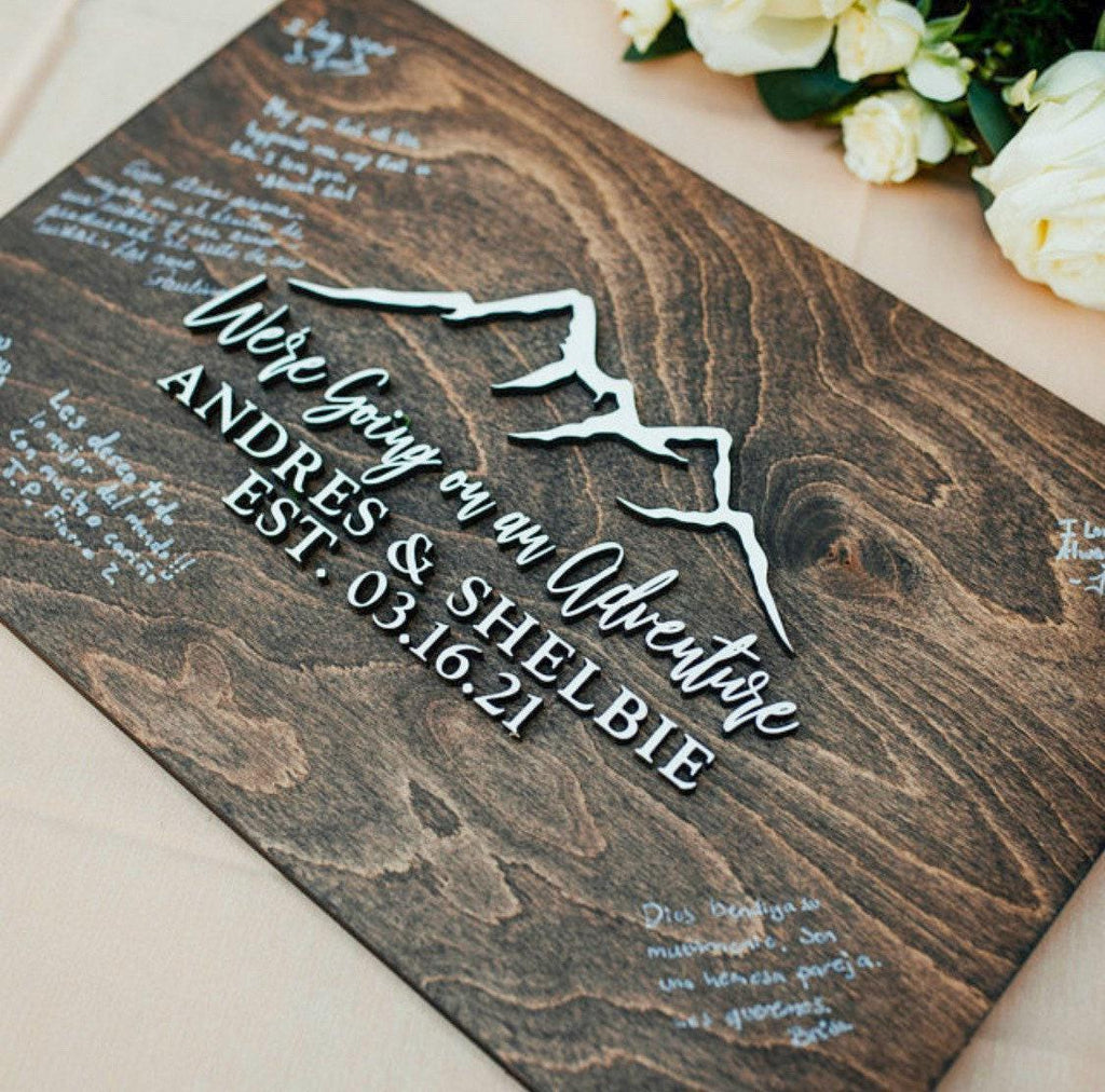 The Ridgeline | 3D Wood Guest Book Sign by Small Town Timbers