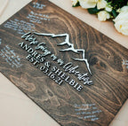 The Ridgeline | 3D Wood Guest Book Sign by Small Town Timbers