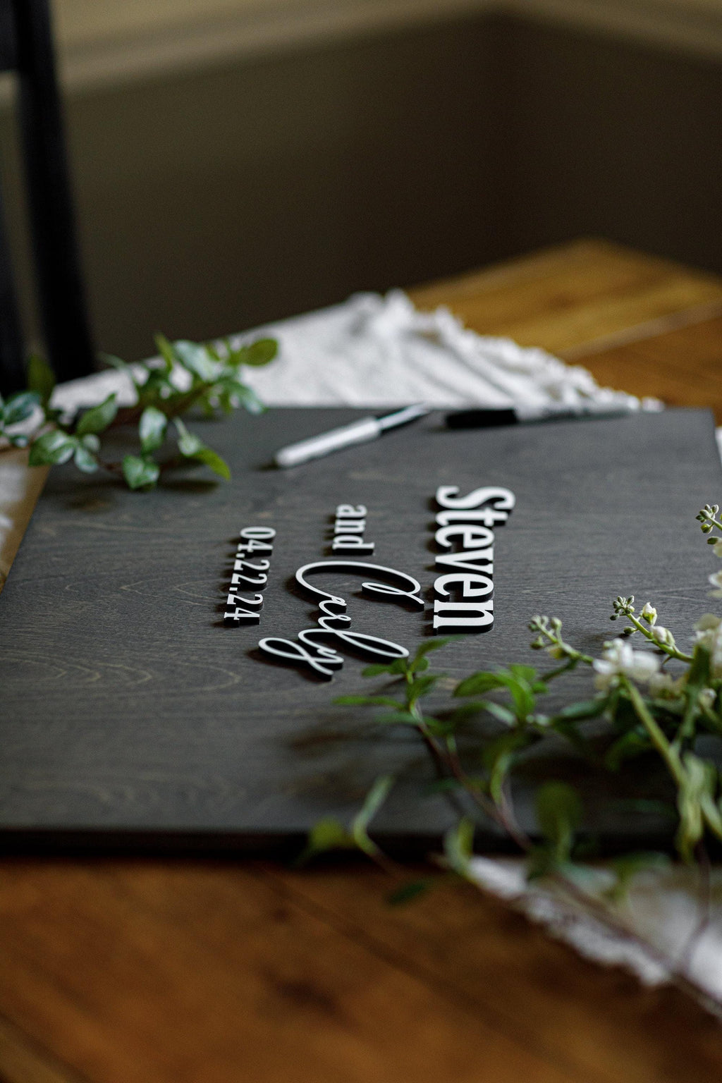 The Acorn Ford | 3D Wood Guest Book Sign by Small Town Timbers