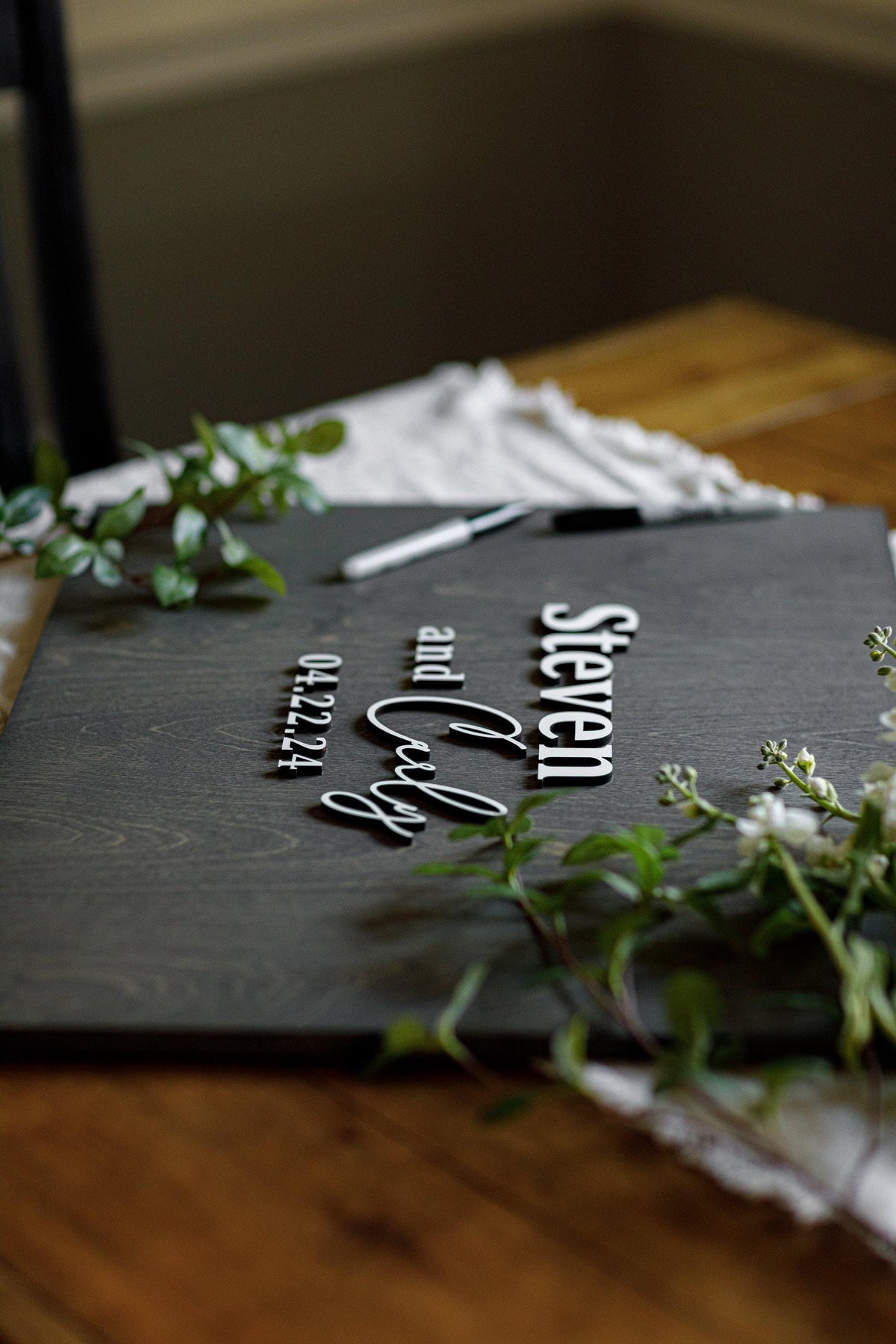 The Acorn Ford | 3D Wood Guest Book Sign by Small Town Timbers