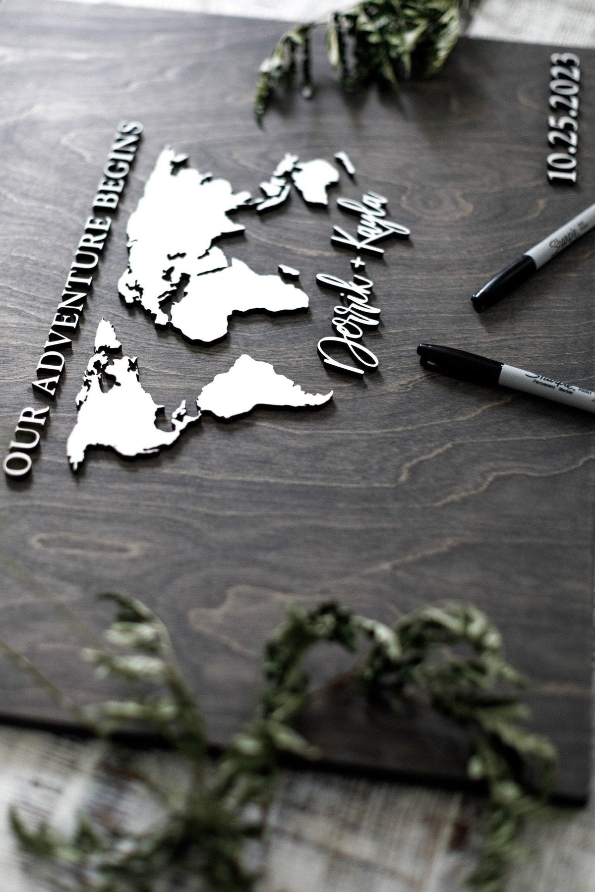 The Voyager | 3D Wood Guest Book Sign by Small Town Timbers