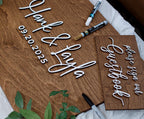 The Florence | 3D Wood Guest Book Sign by Small Town Timbers