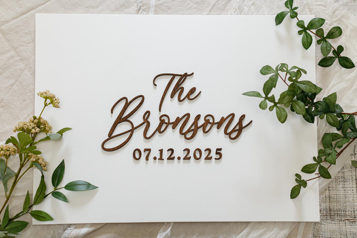 The Keaton | 3D Wood Guest Book Sign by Small Town Timbers
