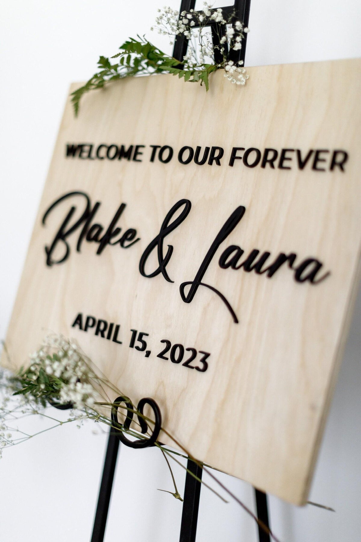 The Waterford Vale | 3D Wood Wedding Welcome Sign by Small Town Timbers