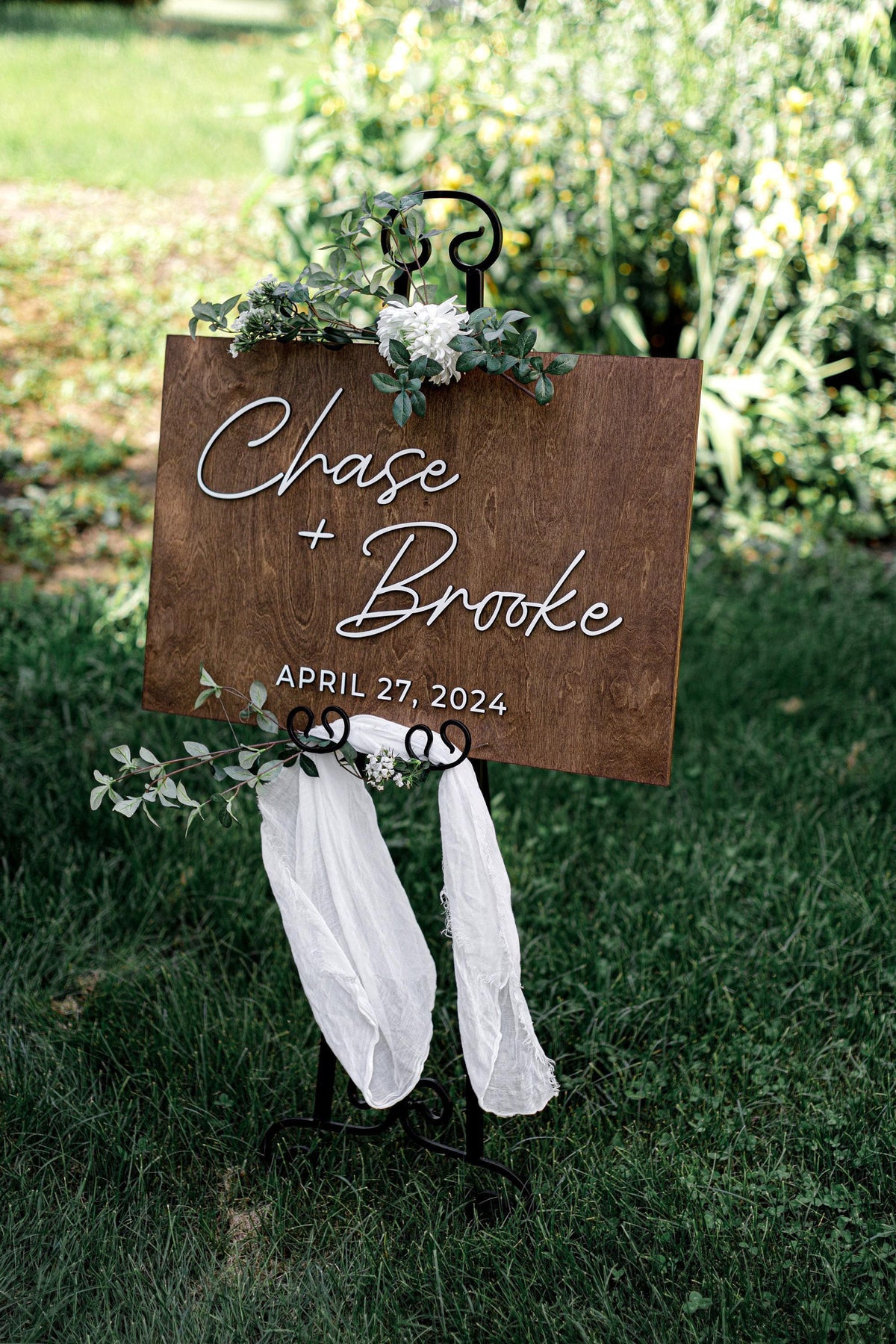 The Swan House | 3D Wood Wedding Welcome Sign by Small Town Timbers