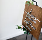 The Lillian | 3D Wood Wedding Welcome Sign by Small Town Timbers