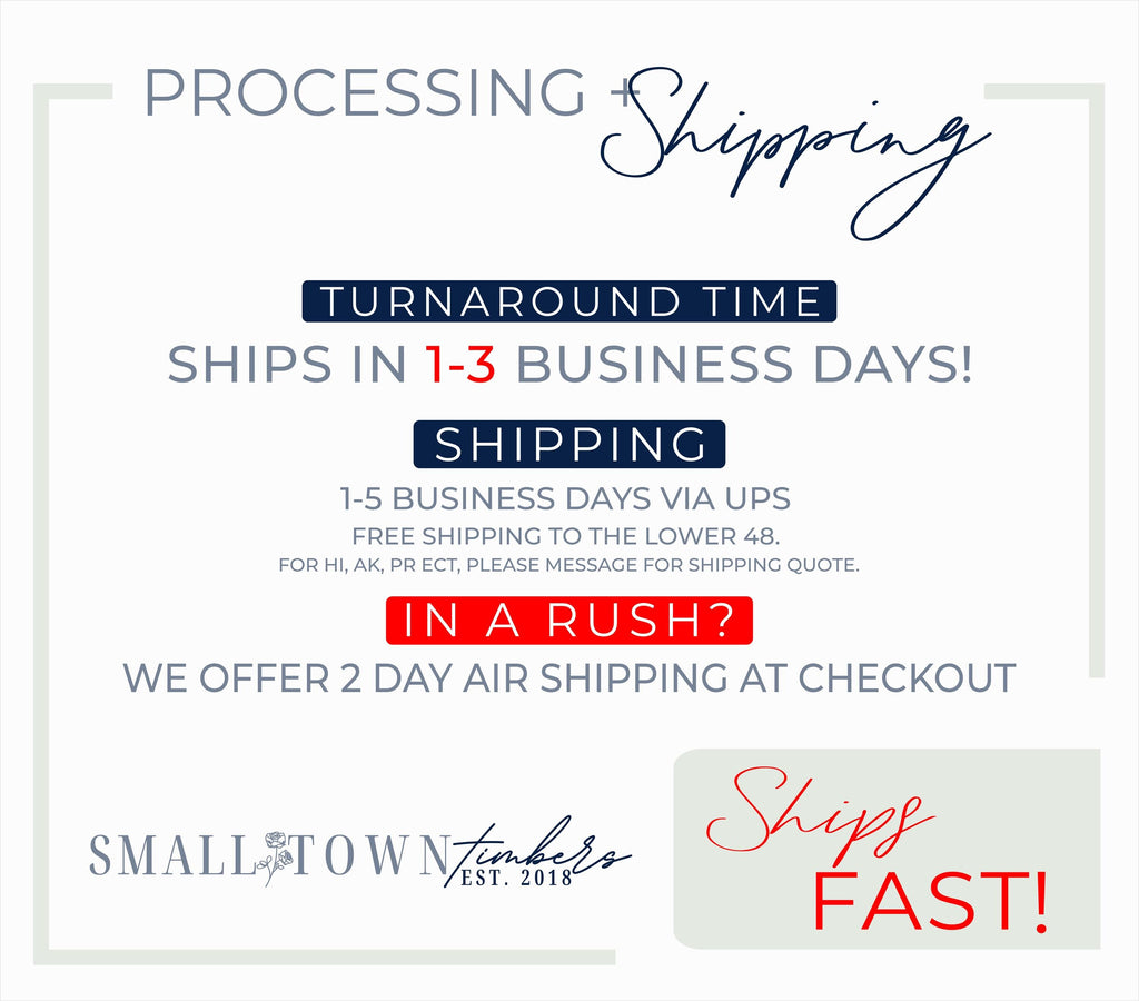 The Lillian | 3D Wood Wedding Welcome Sign by Small Town Timbers