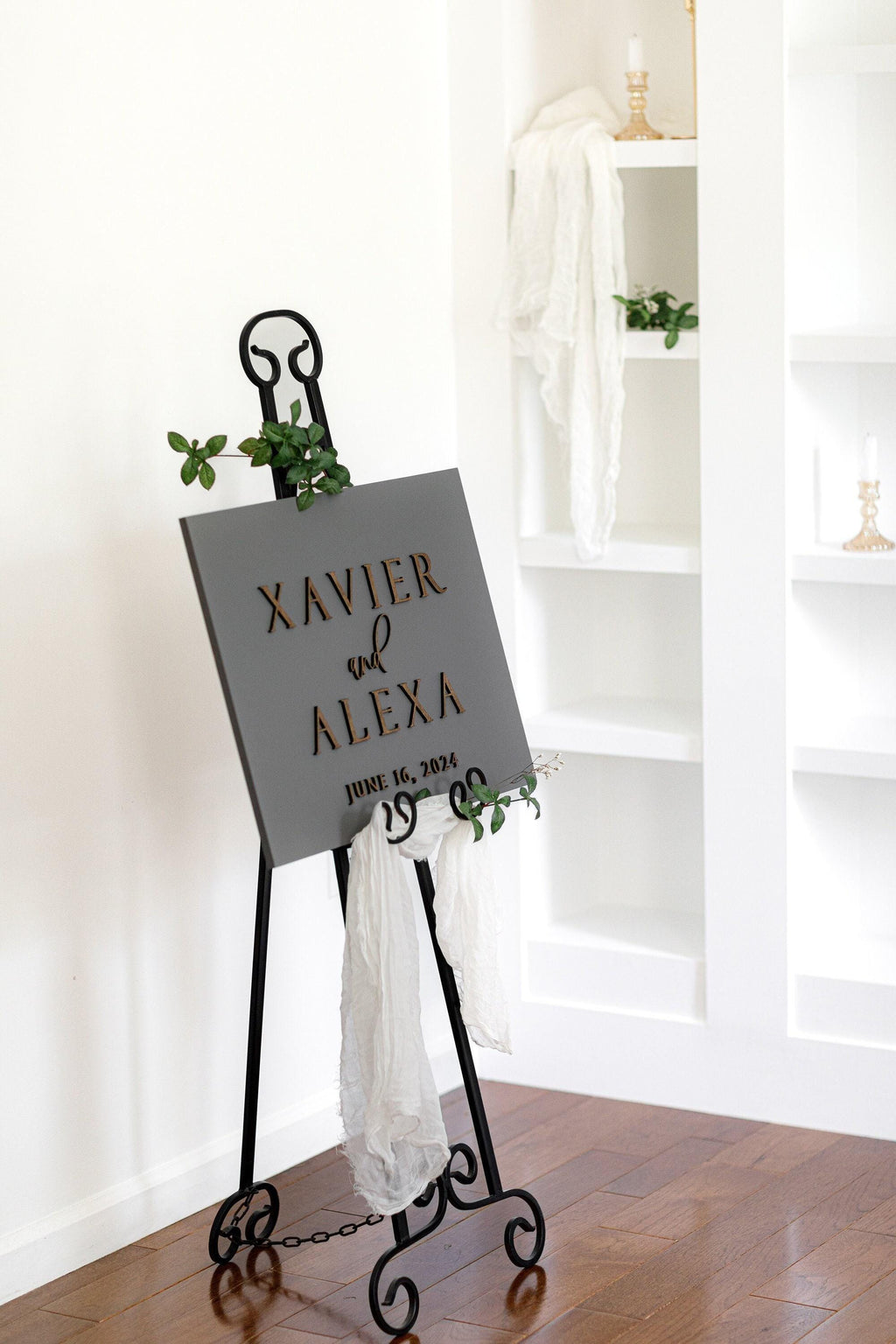 The Hillcrest | 3D Wood Wedding Welcome Sign by Small Town Timbers