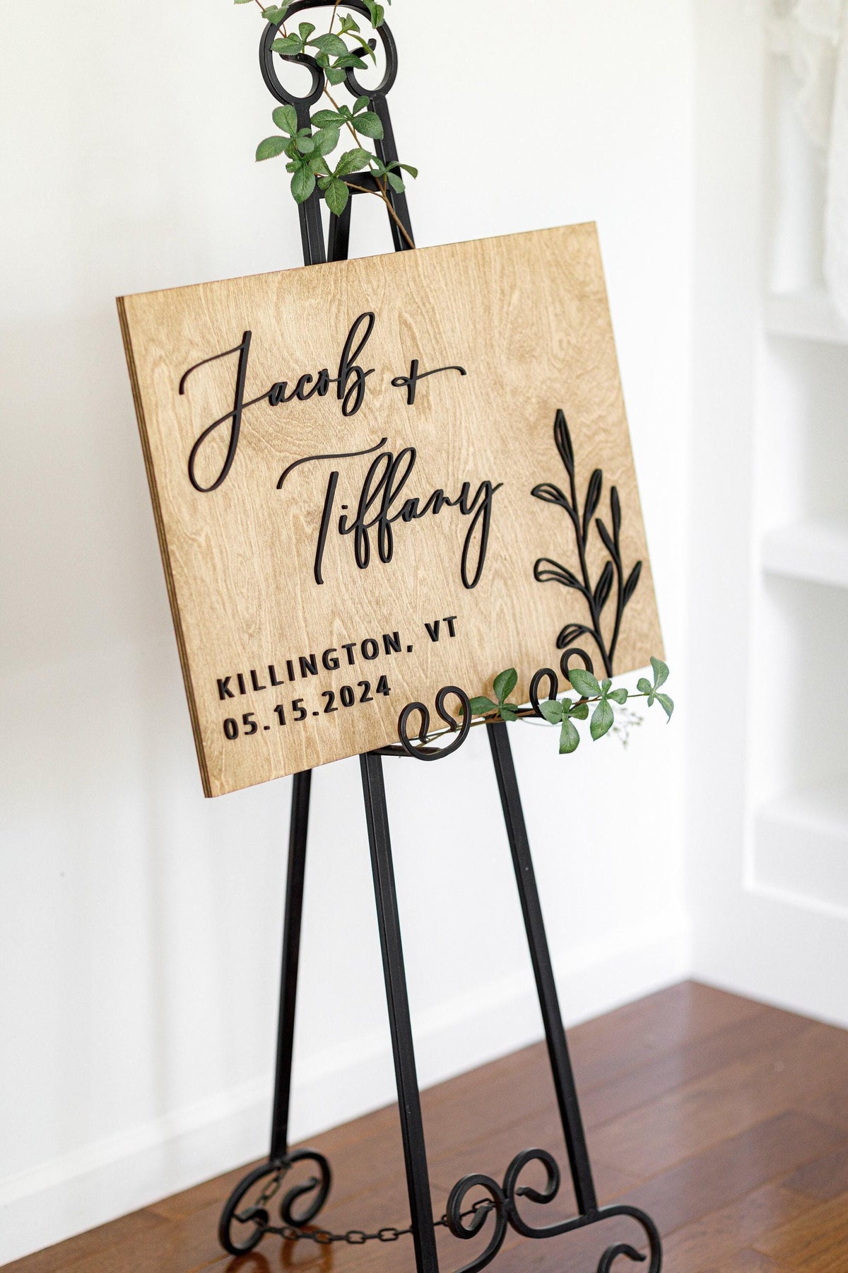 The Theodora | 3D Wood Wedding Welcome Sign by Small Town Timbers
