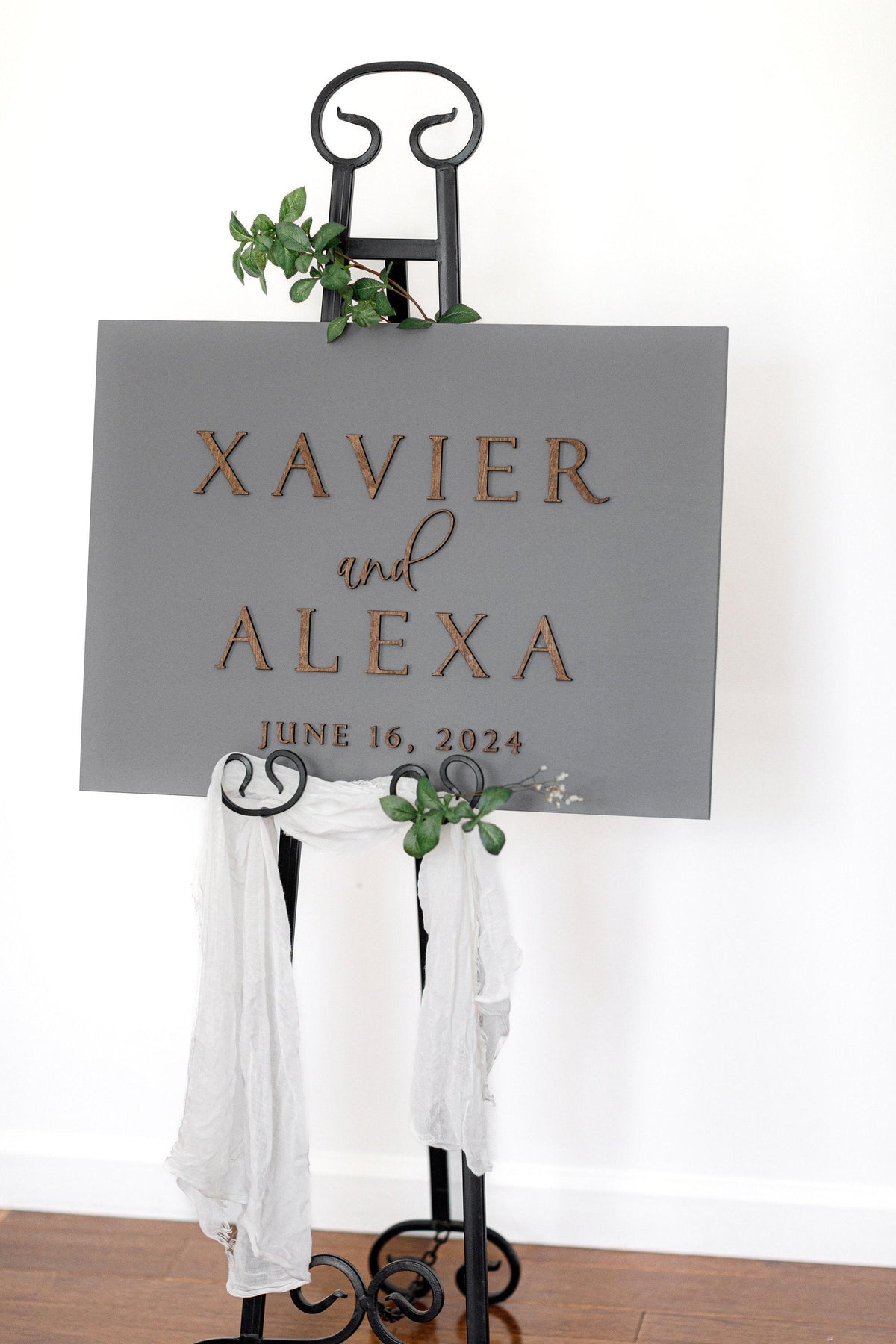 The Hillcrest | 3D Wood Wedding Welcome Sign by Small Town Timbers