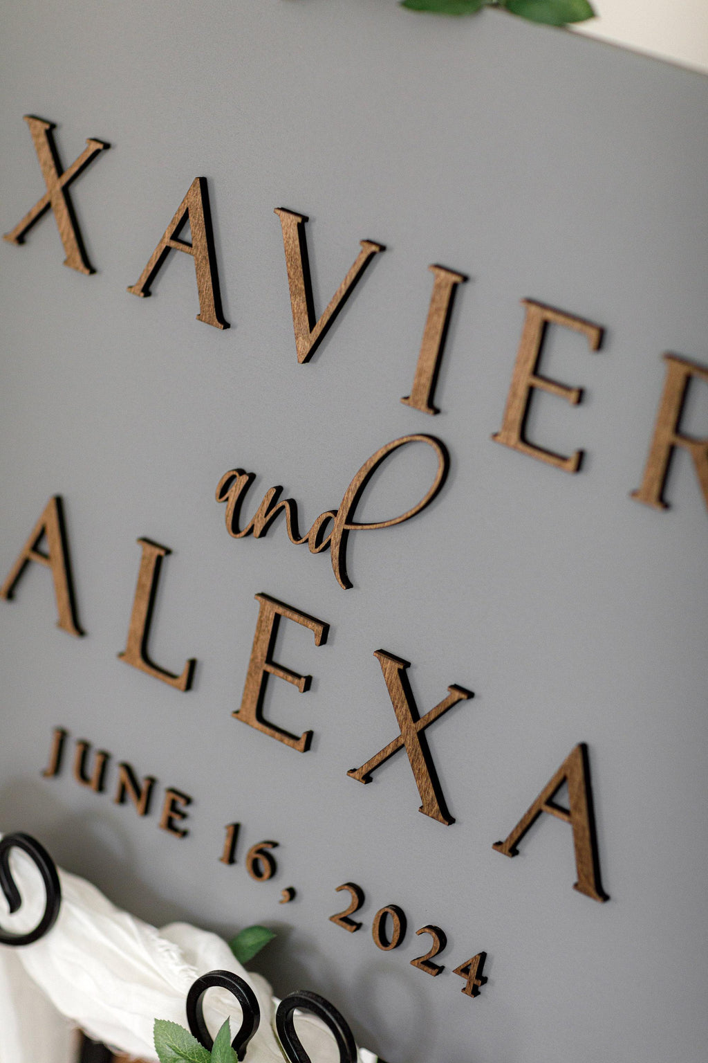 The Hillcrest | 3D Wood Wedding Welcome Sign by Small Town Timbers