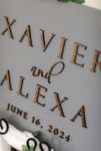 The Hillcrest | 3D Wood Wedding Welcome Sign by Small Town Timbers