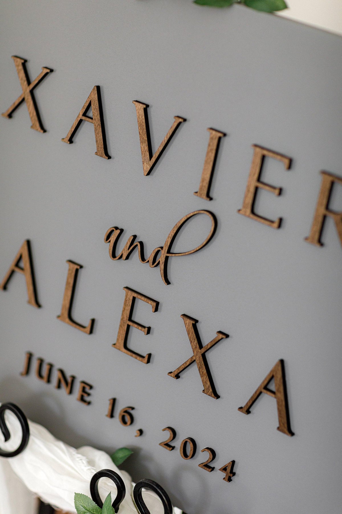 The Hillcrest | 3D Wood Wedding Welcome Sign by Small Town Timbers