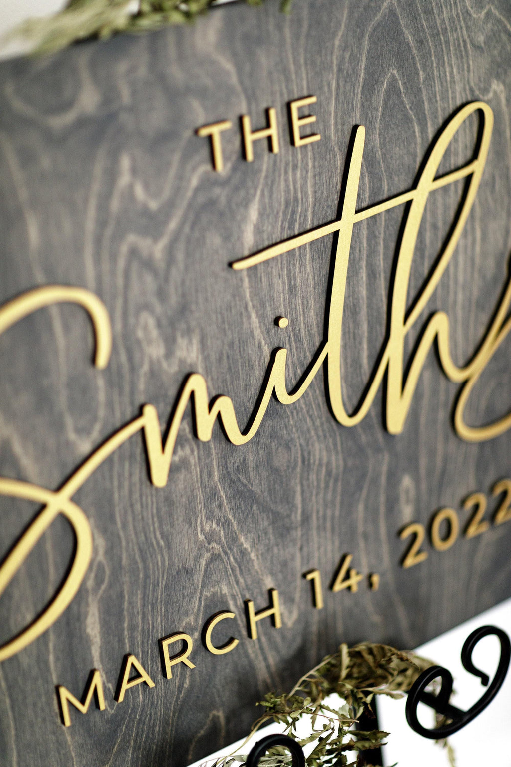 The Grayson | 3D Wood Wedding Welcome Sign by Small Town Timbers