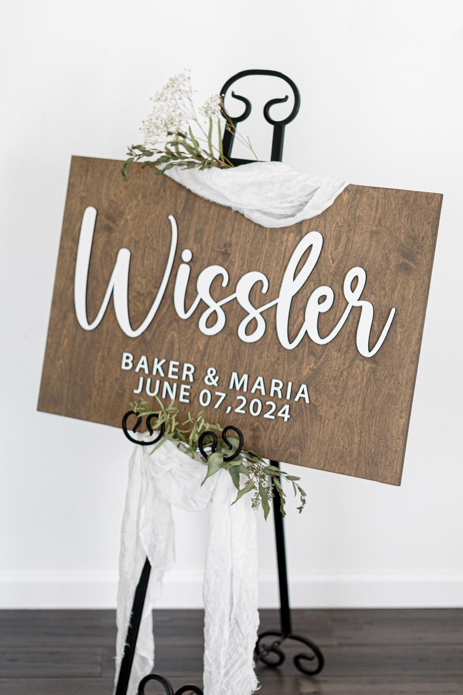 The Noelle | 3D Wood Wedding Welcome Sign by Small Town Timbers