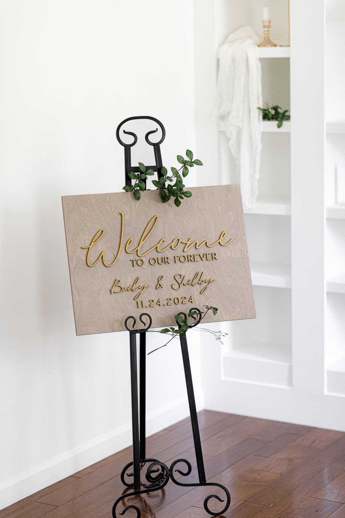 The Heather | 3D Wood Wedding Welcome Sign by Small Town Timbers