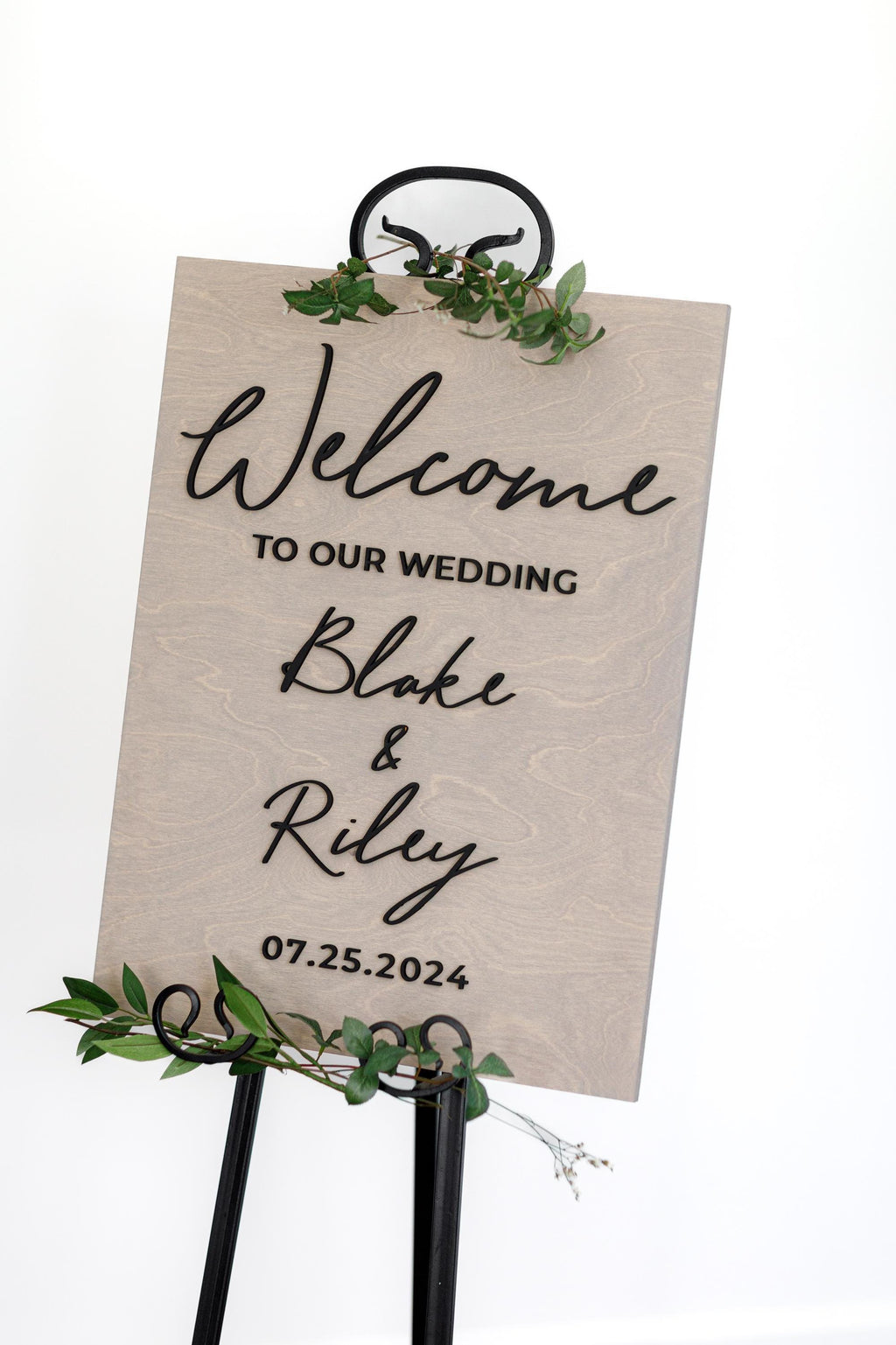 The Emberly | 3D Wood Wedding Welcome Sign by Small Town Timbers