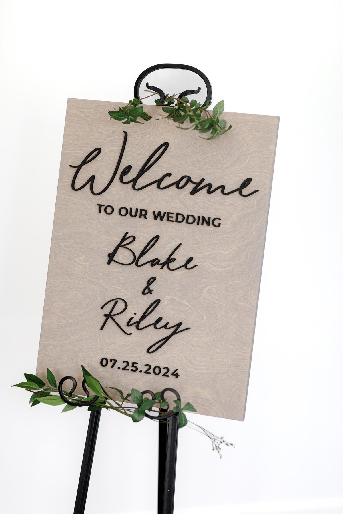 The Emberly | 3D Wood Wedding Welcome Sign by Small Town Timbers